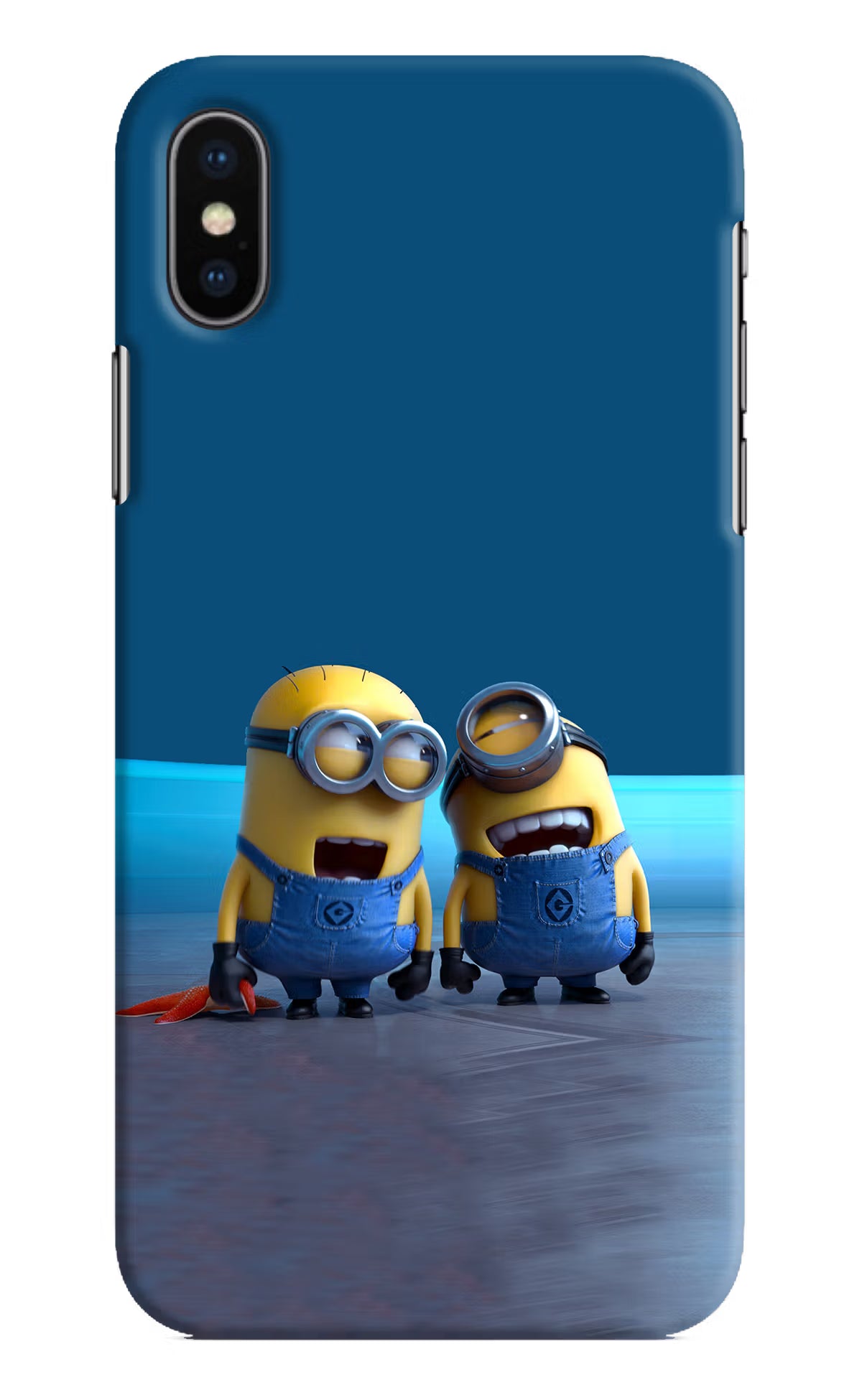 Minion Laughing iPhone XS Hard Case Back Cover by Casekaro