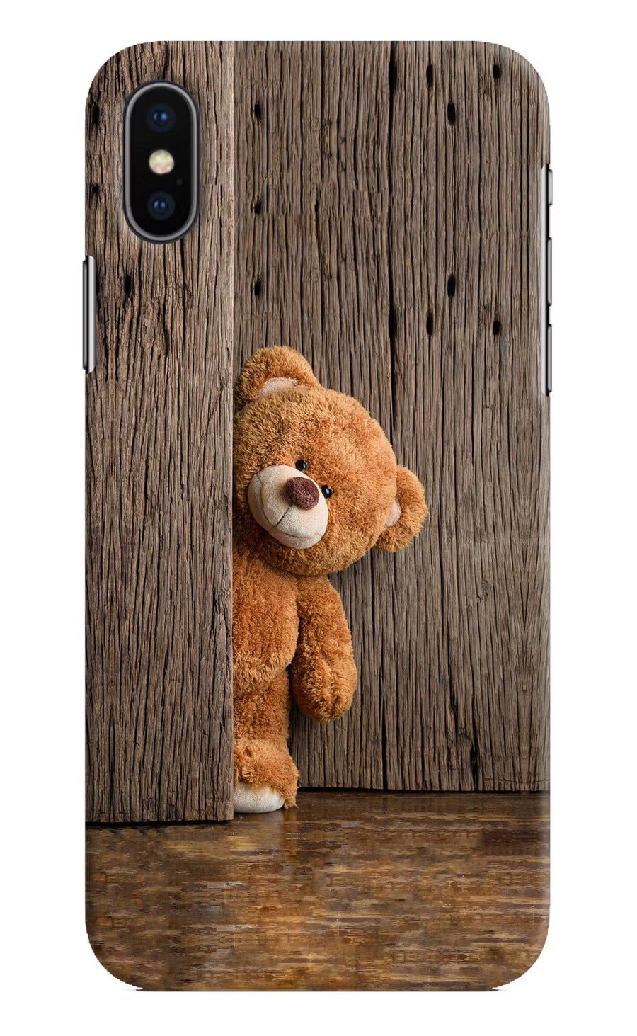 Teddy Wooden iPhone XS Back Cover, Hard case