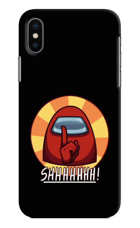 Among Us Shhh! iPhone XS Hard Case Back Cover by Casekaro