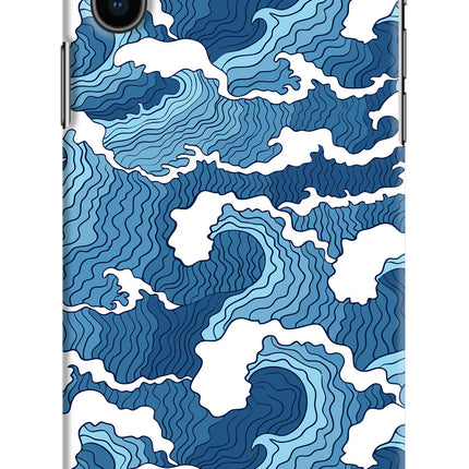 Blue Waves iPhone XS Hard Case Back Cover by Casekaro
