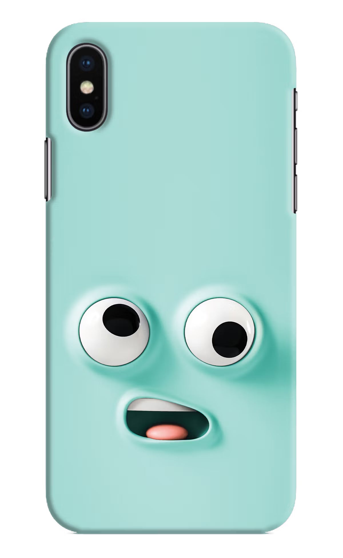 Funny Cartoon iPhone XS Hard Case Back Cover by Casekaro