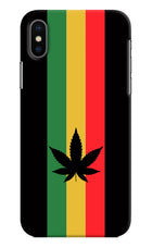 Weed Flag iPhone XS Hard Case Back Cover by Casekaro