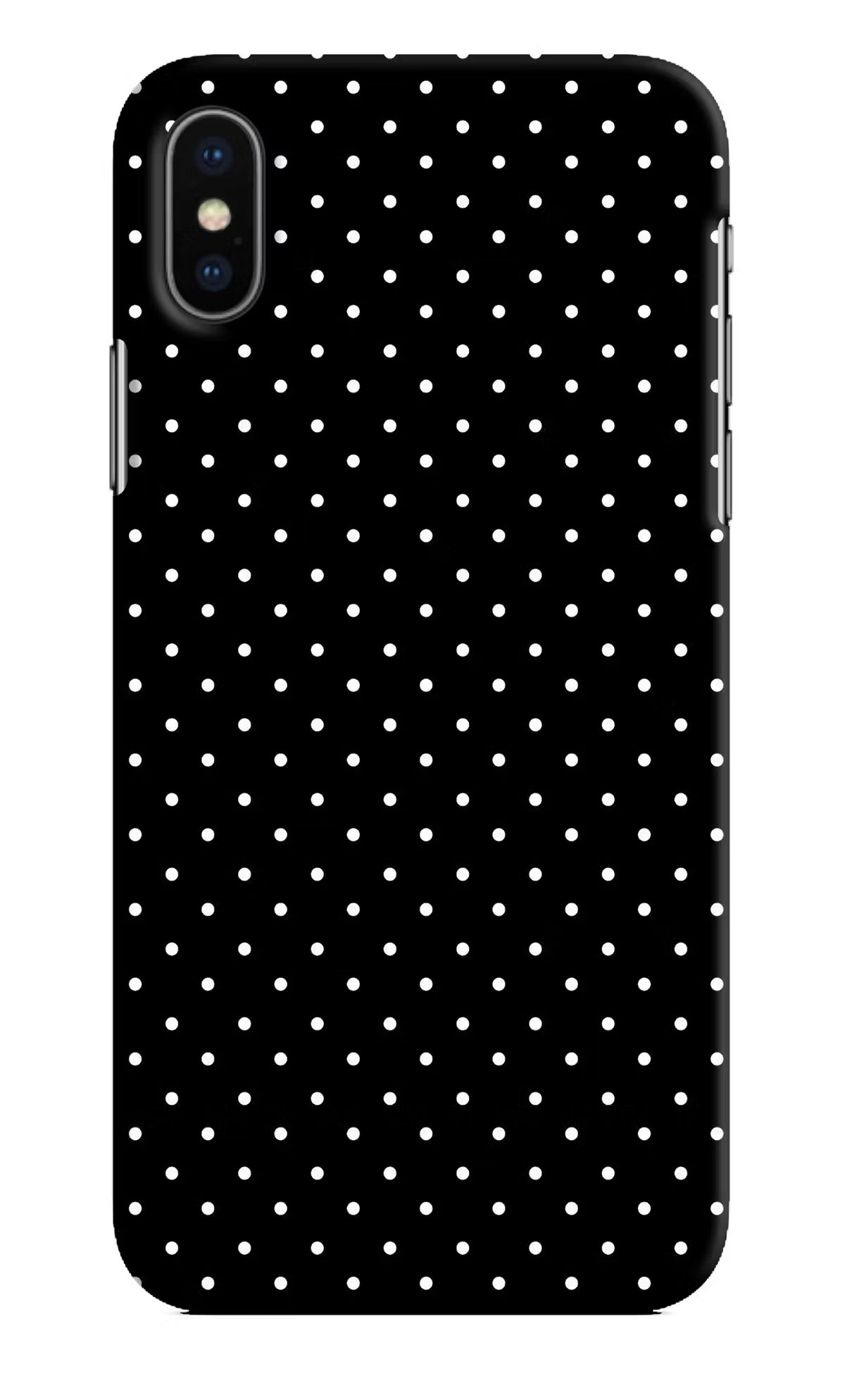White Dots iPhone XS Hard Case Back Cover by Casekaro