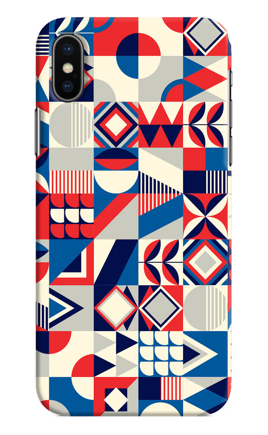 Colorful Pattern iPhone XS Hard Case Back Cover by Casekaro