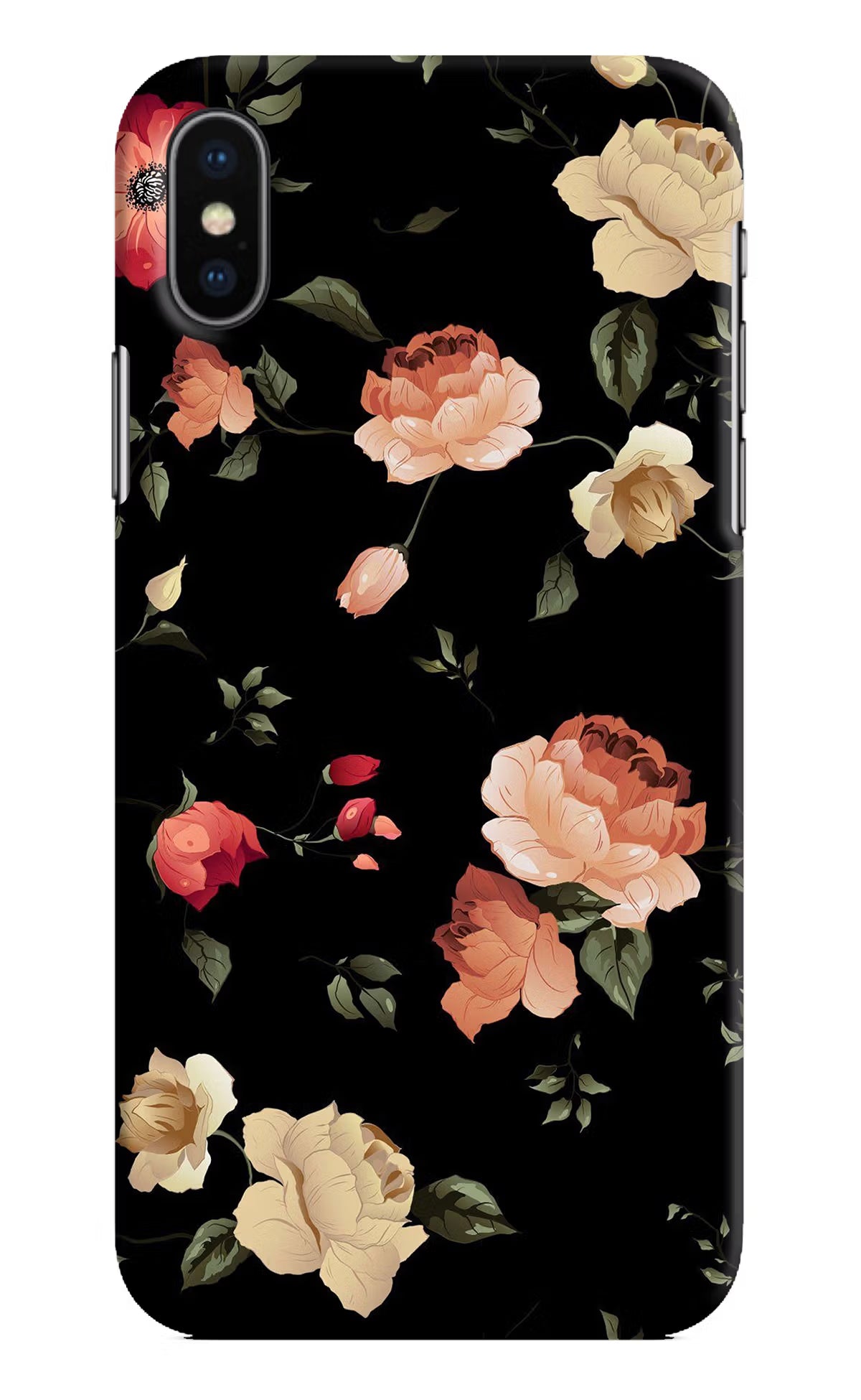 Flowers iPhone XS Hard Case Back Cover by Casekaro