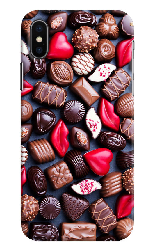 Chocolates iPhone XS Hard Case Back Cover by Casekaro