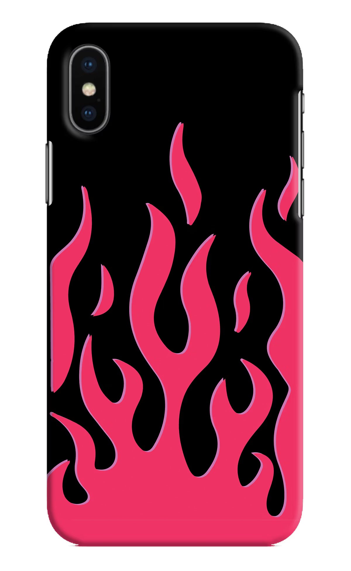 Fire Flames iPhone XS Hard Case Back Cover by Casekaro