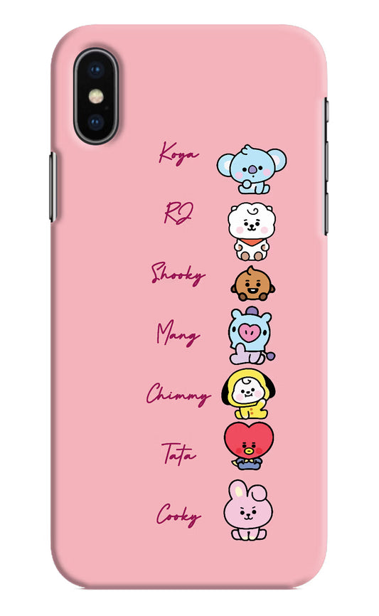 BTS names iPhone XS Hard Case Back Cover by Casekaro