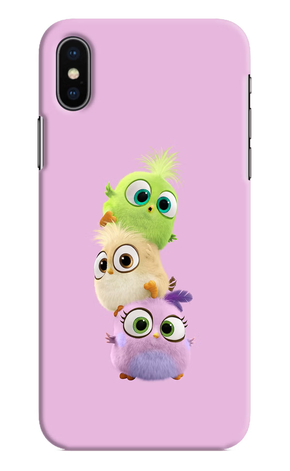 Cute Little Birds iPhone XS Hard Case Back Cover by Casekaro