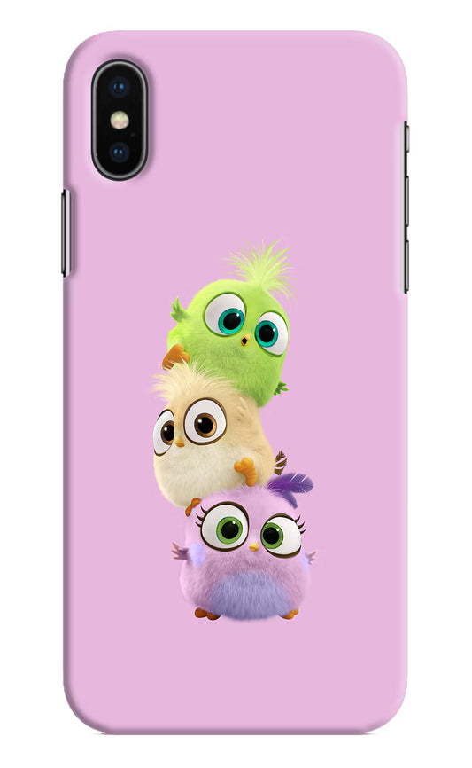 Cute Little Birds iPhone XS Hard Case Back Cover by Casekaro