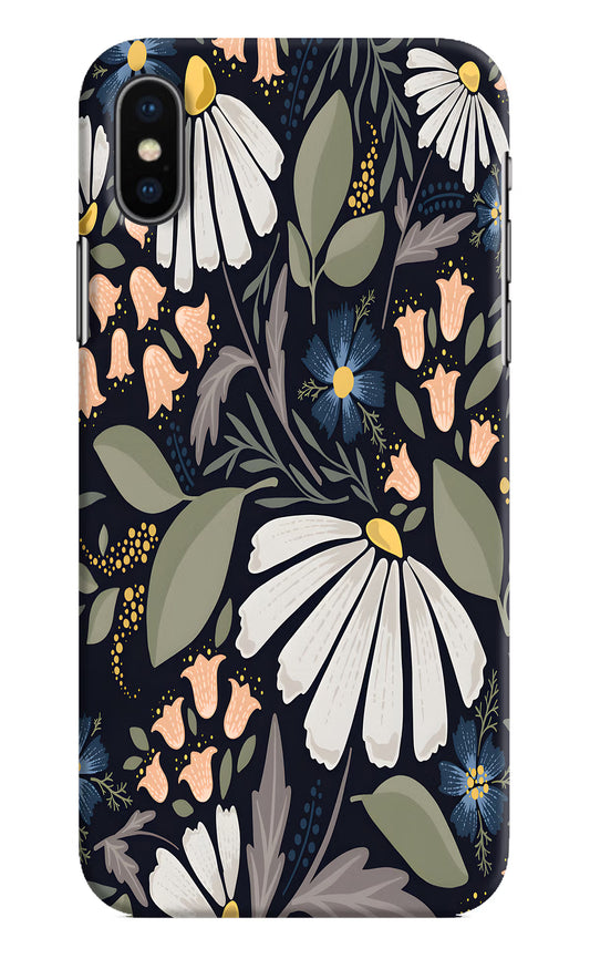 Flowers Art iPhone XS Hard Case Back Cover by Casekaro