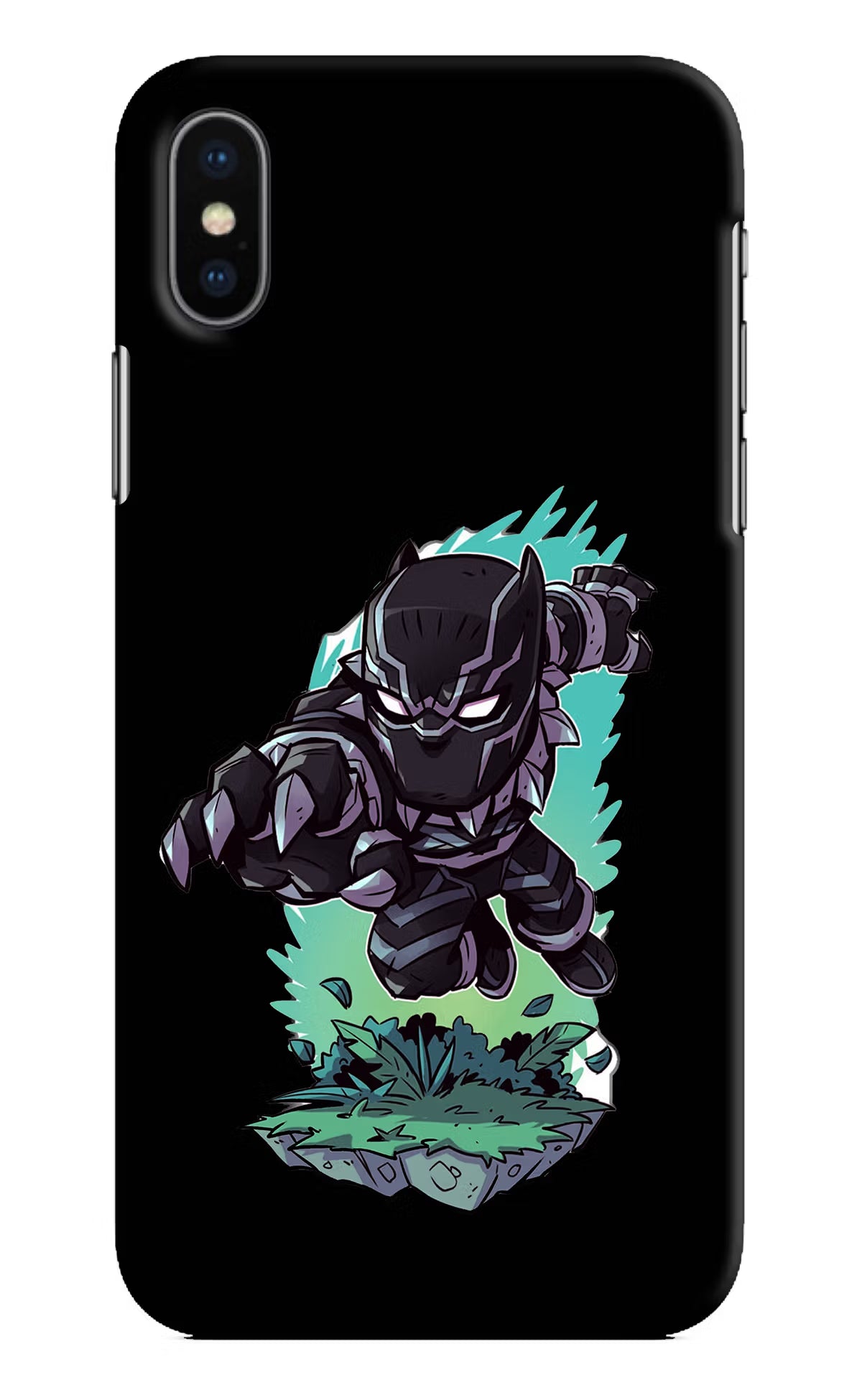 Black Panther iPhone XS Hard Case Back Cover by Casekaro