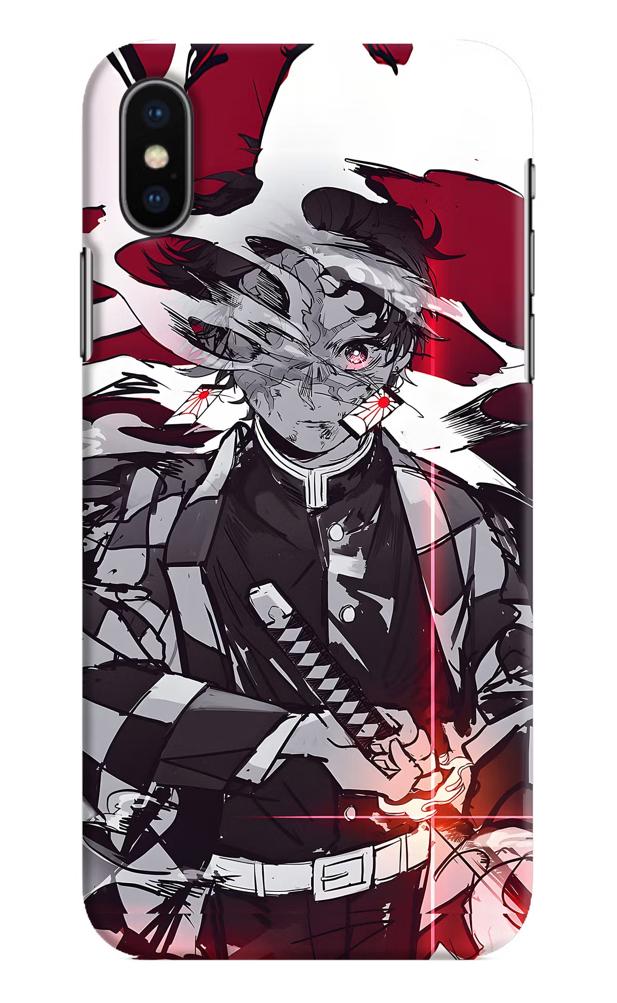 Demon Slayer iPhone XS Hard Case Back Cover by Casekaro