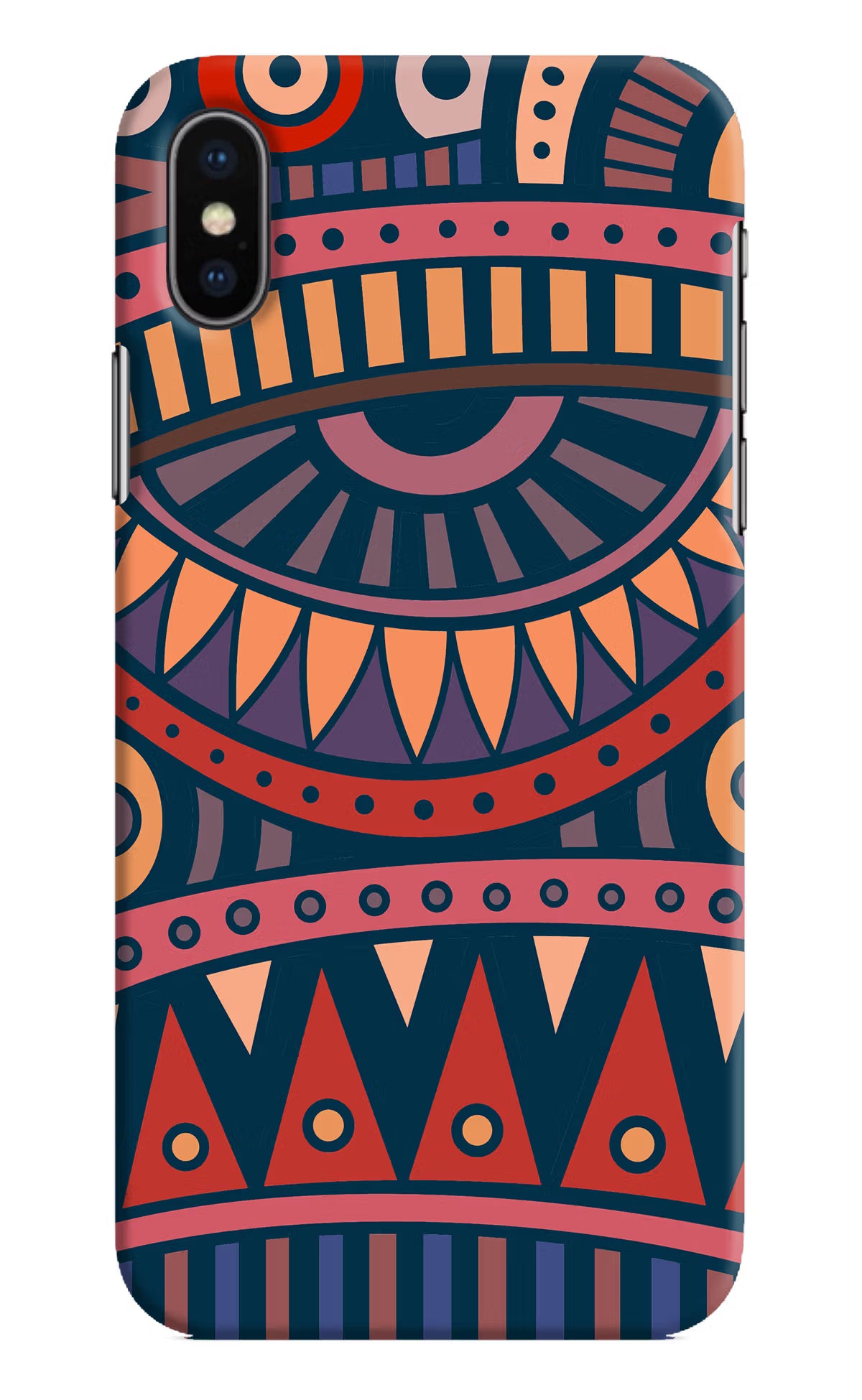 African Culture Design iPhone XS Hard Case Back Cover by Casekaro
