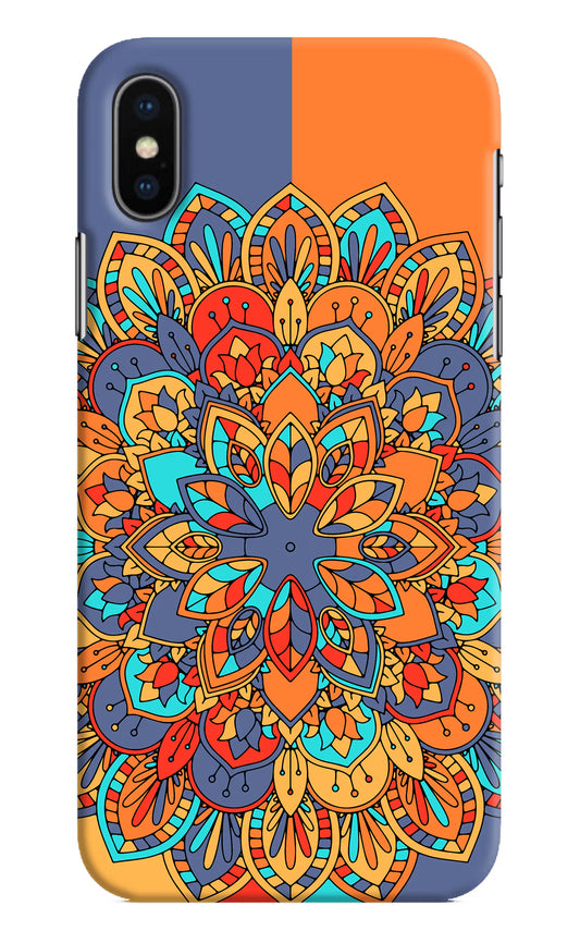 Color Mandala iPhone XS Hard Case Back Cover by Casekaro
