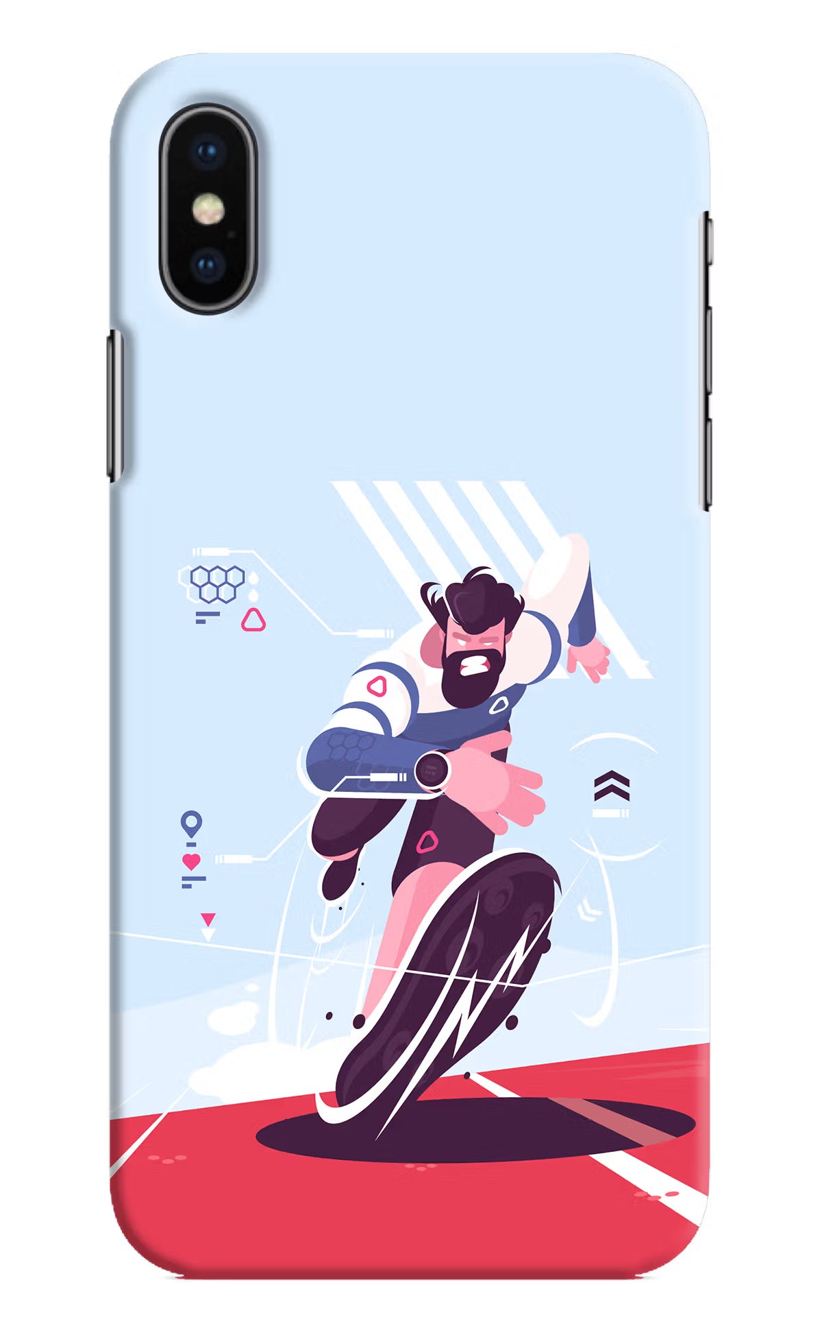 Run Pro iPhone XS Hard Case Back Cover by Casekaro