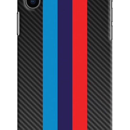 BMW Stripes Pattern iPhone XS Hard Case Back Cover by Casekaro