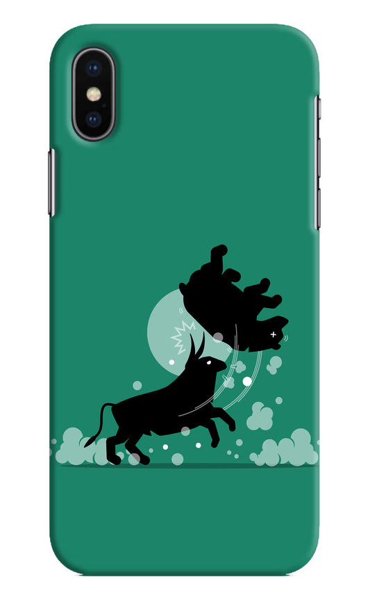 Bull Conqueror iPhone XS Hard Case Back Cover by Casekaro