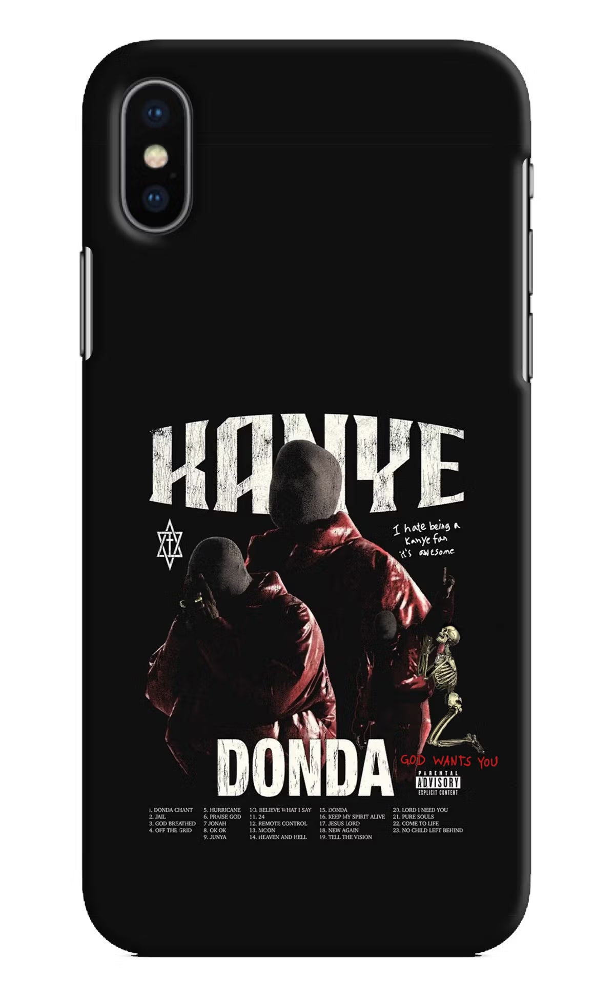 Donda Kanye West iPhone XS Hard Case Back Cover by Casekaro