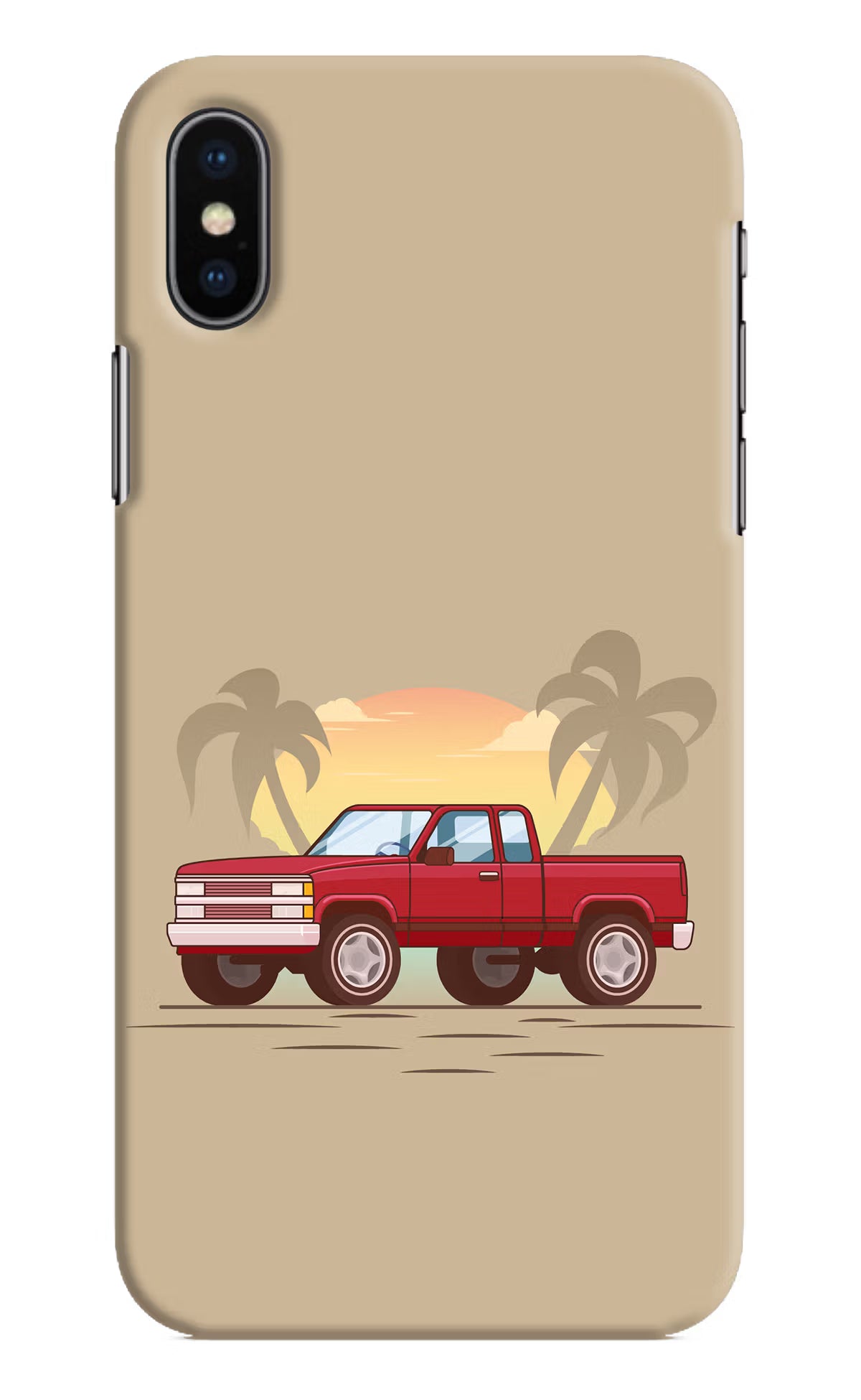 Desert Classic Drive iPhone XS Hard Case Back Cover by Casekaro