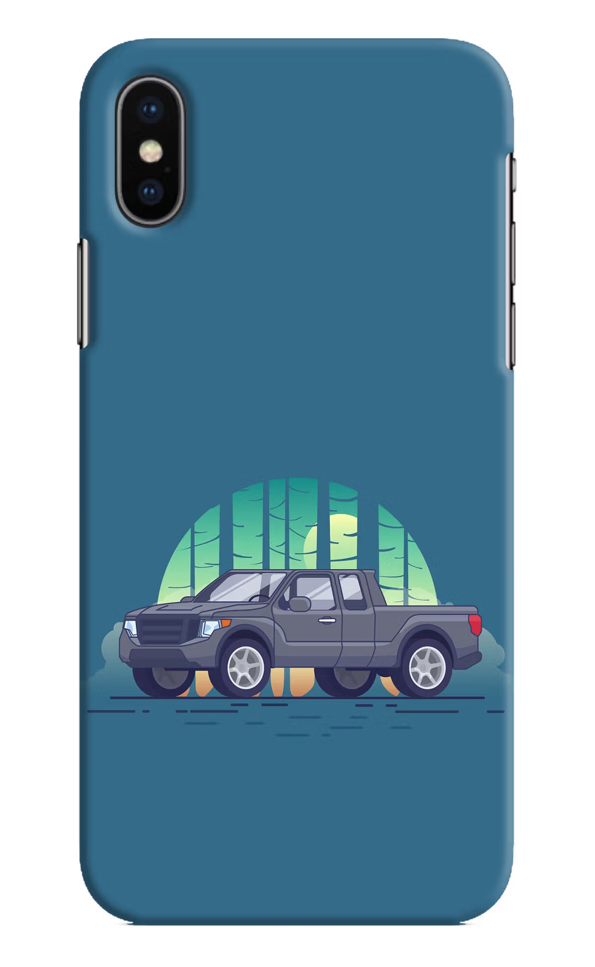 Retro Garage Vibe iPhone XS Hard Case Back Cover by Casekaro