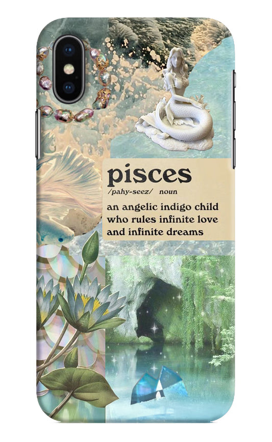Pisces Zodiac iPhone XS Hard Case Back Cover by Casekaro