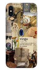 Virgo Zodiac iPhone XS Hard Case Back Cover by Casekaro