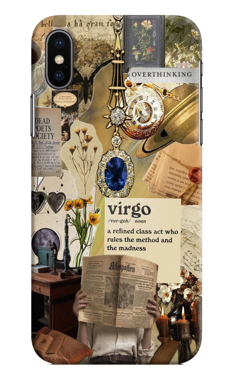 Virgo Zodiac iPhone XS Back Cover, Hard case