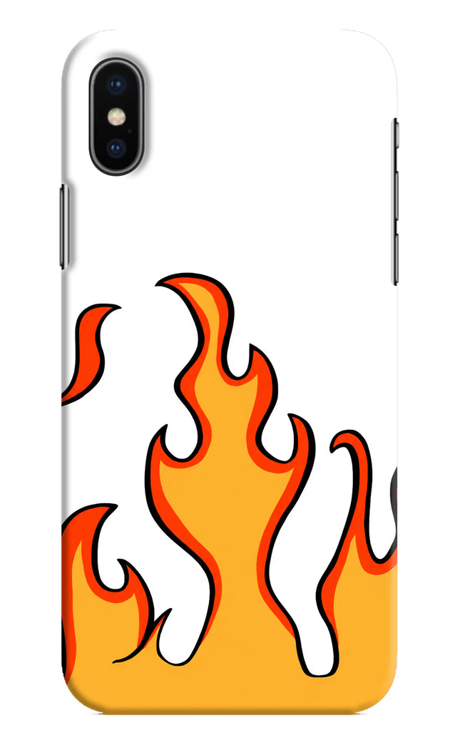 Fired Up – White iPhone XS Hard Case Back Cover by Casekaro