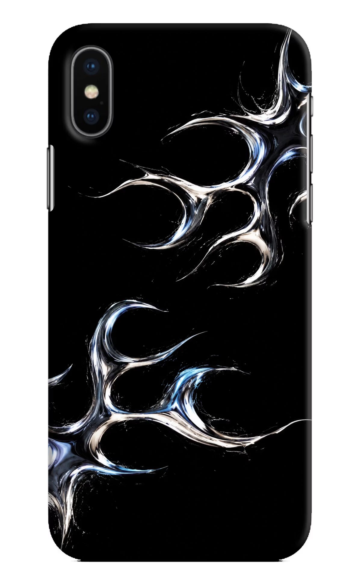 Chrome Tribal iPhone XS Hard Case Back Cover by Casekaro