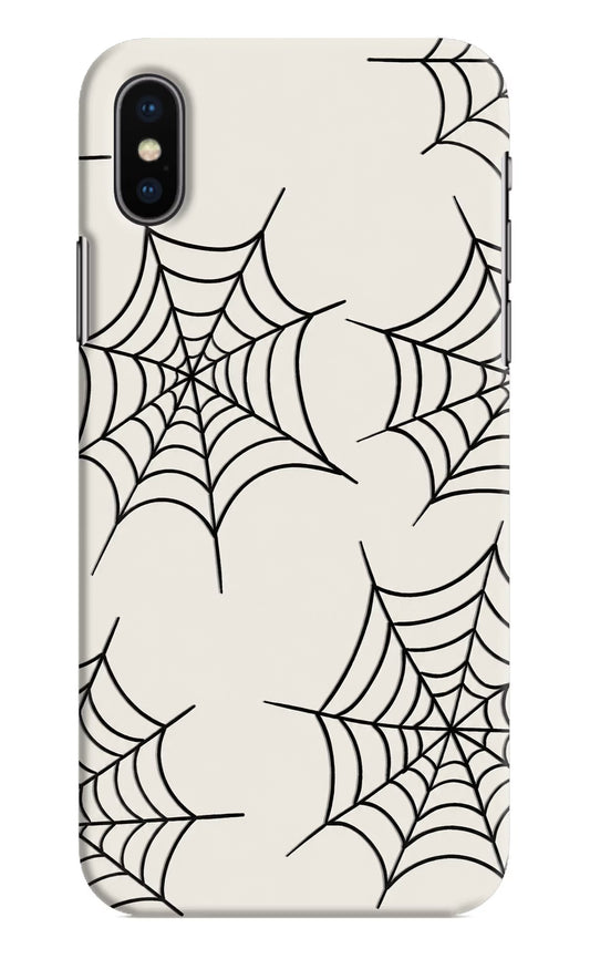 Spider Web iPhone XS Hard Case Back Cover by Casekaro