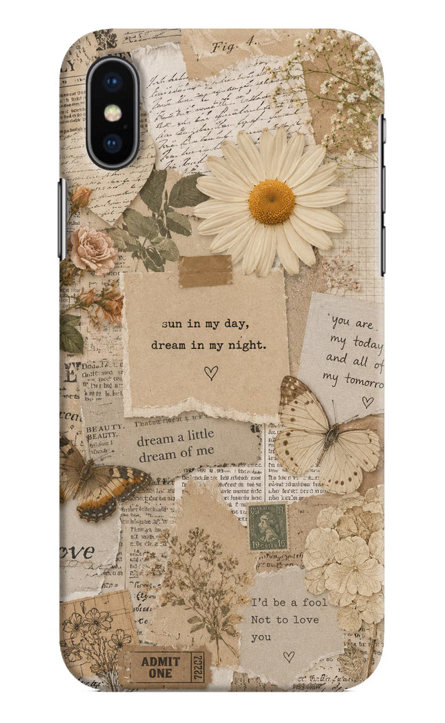 Vintage case iPhone XS Hard Case Back Cover by Casekaro