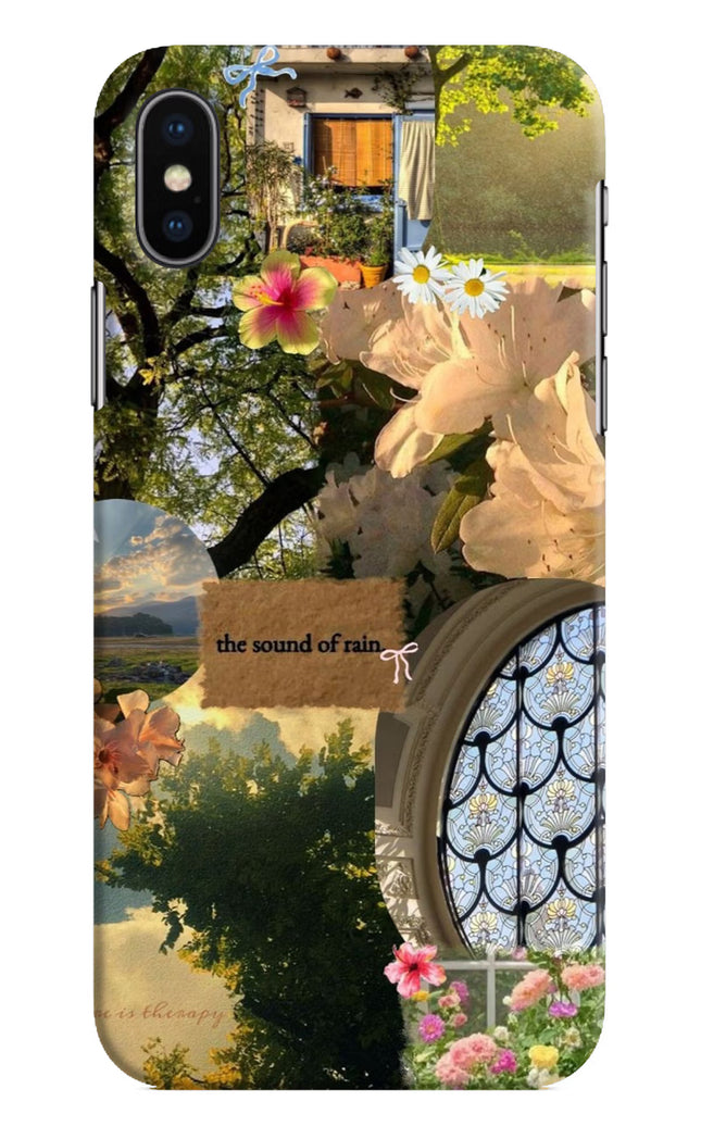 Rain iPhone XS Hard Case Back Cover by Casekaro