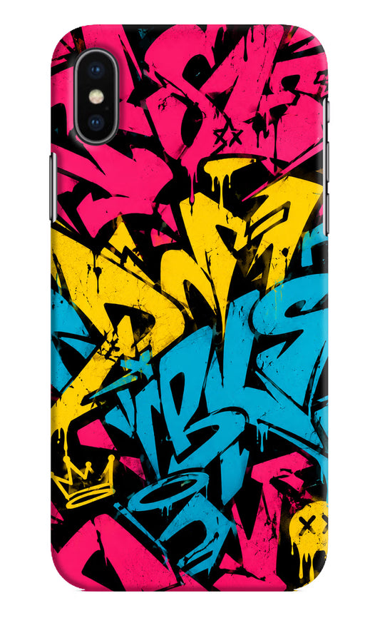 Graffiti Vibe iPhone XS Hard Case Back Cover by Casekaro