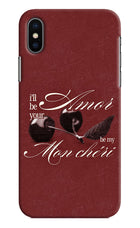 Velvet Cherry iPhone XS Hard Case Back Cover by Casekaro