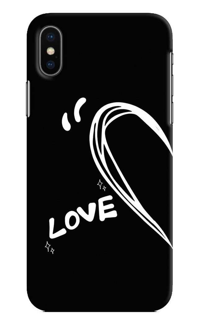 Love Line iPhone XS Hard Case Back Cover by Casekaro