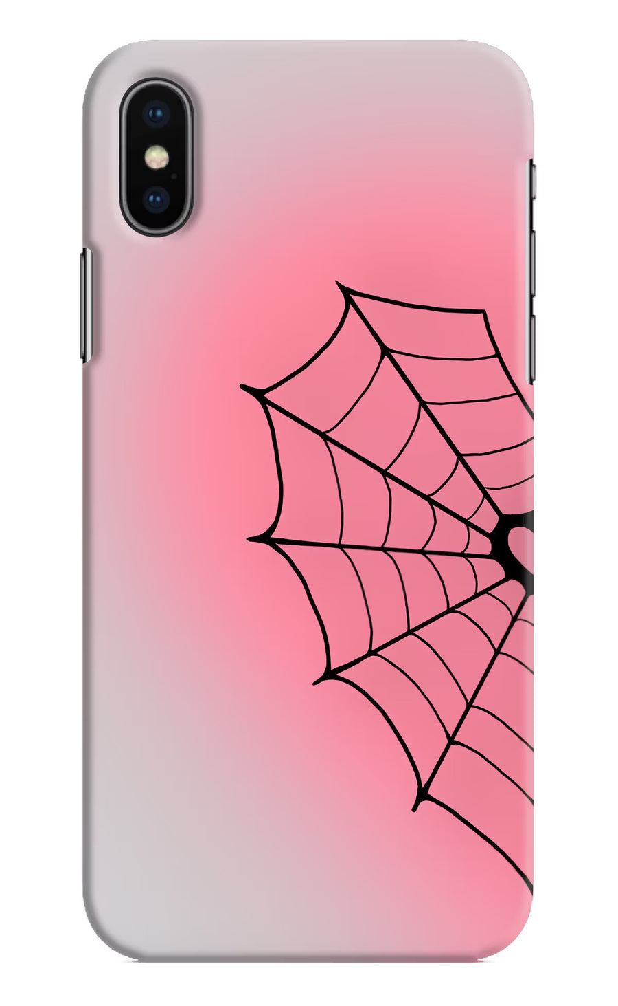 Pink Web iPhone XS Back Cover, Hard case