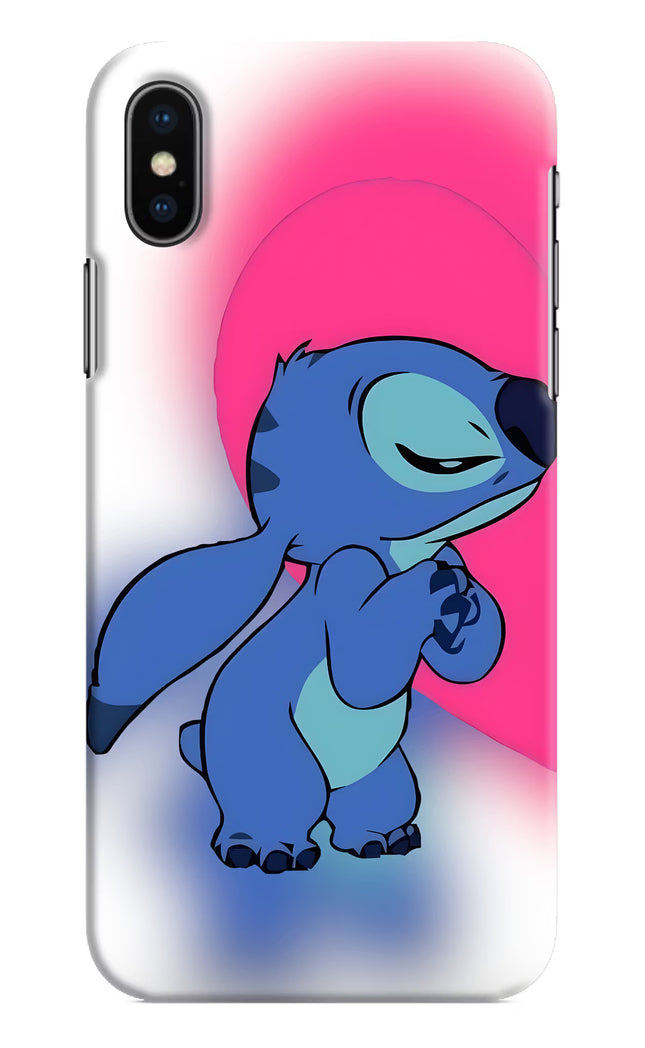 Stitch Hug iPhone XS Hard Case Back Cover by Casekaro