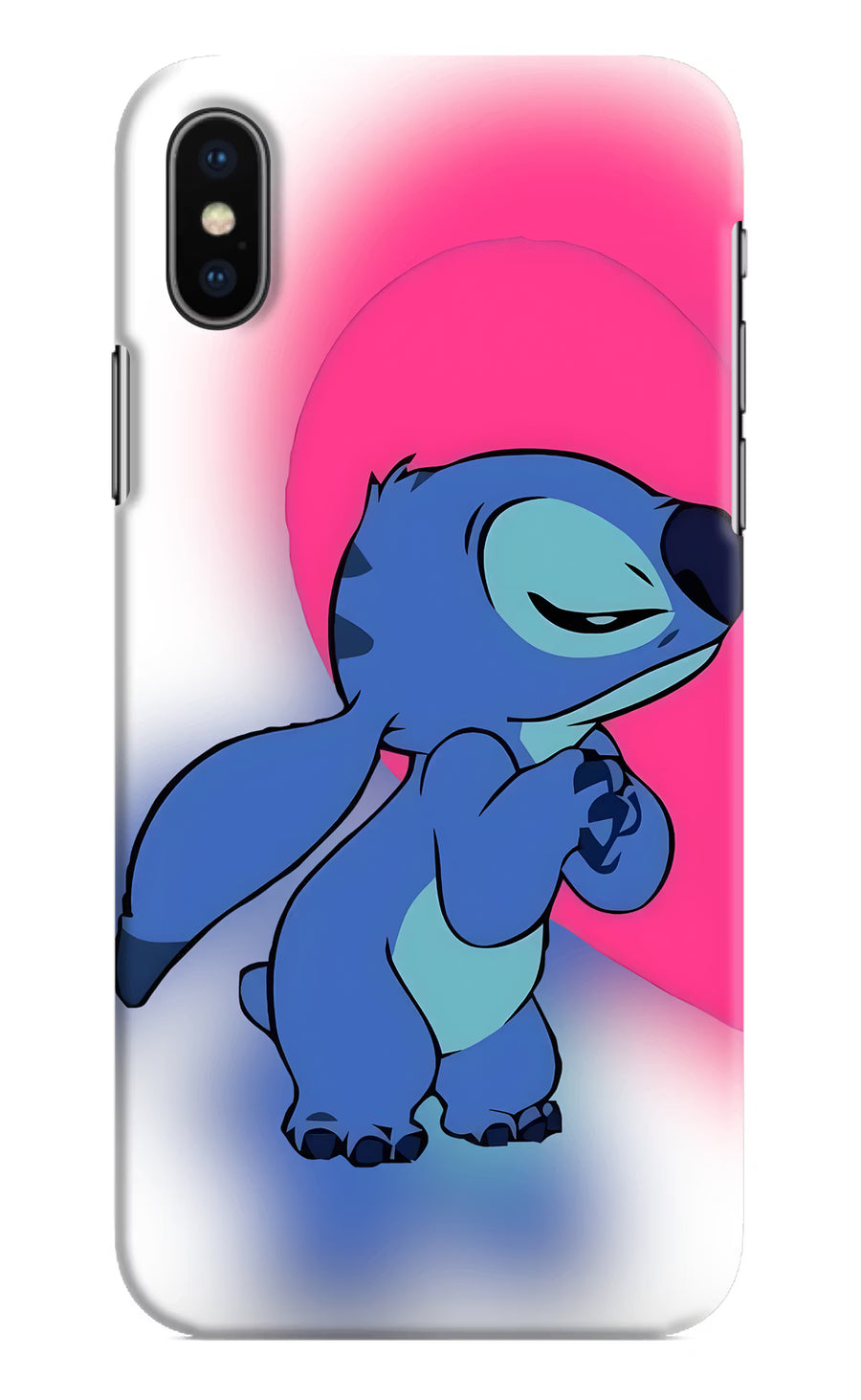 Stitch Hug iPhone XS Back Cover, Hard case