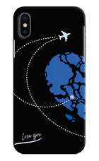 Love Orbit iPhone XS Hard Case Back Cover by Casekaro