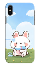 Bunny Treat iPhone XS Hard Case Back Cover by Casekaro
