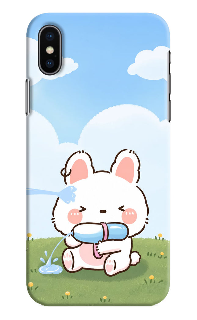 Bunny Treat iPhone XS Hard Case Back Cover by Casekaro