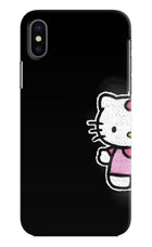 Kitty Charm iPhone XS Hard Case Back Cover by Casekaro