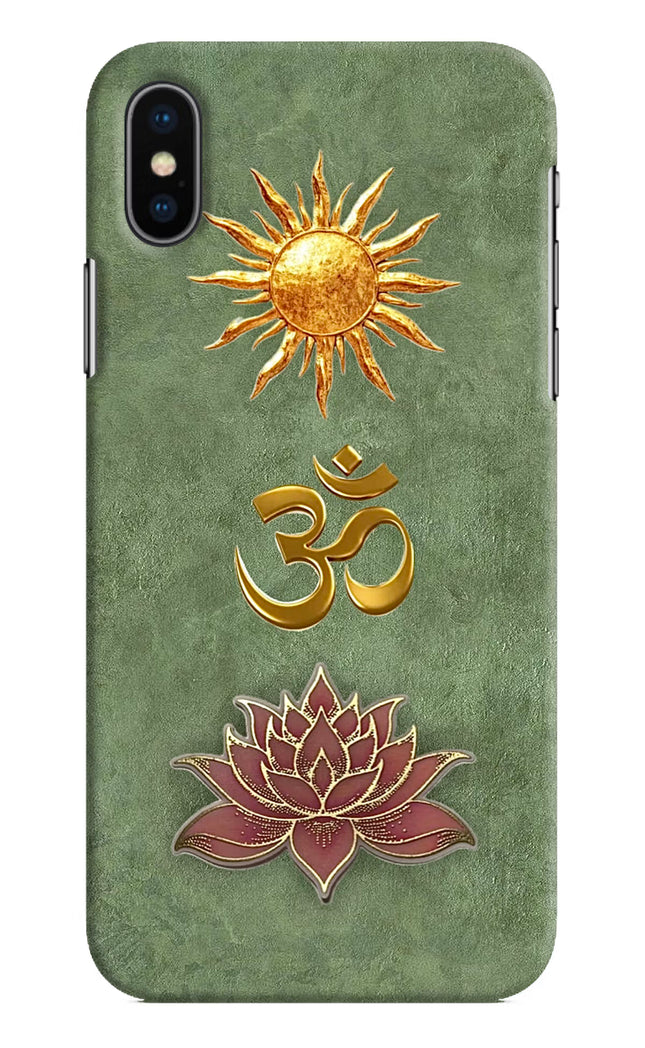 Om & Lotus iPhone XS Back Cover