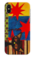 Pop Cat iPhone XS Hard Case Back Cover by Casekaro