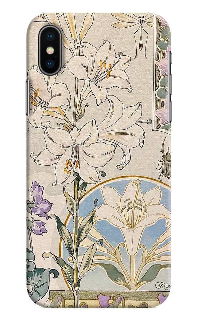 White Lily iPhone XS Hard Case Back Cover by Casekaro