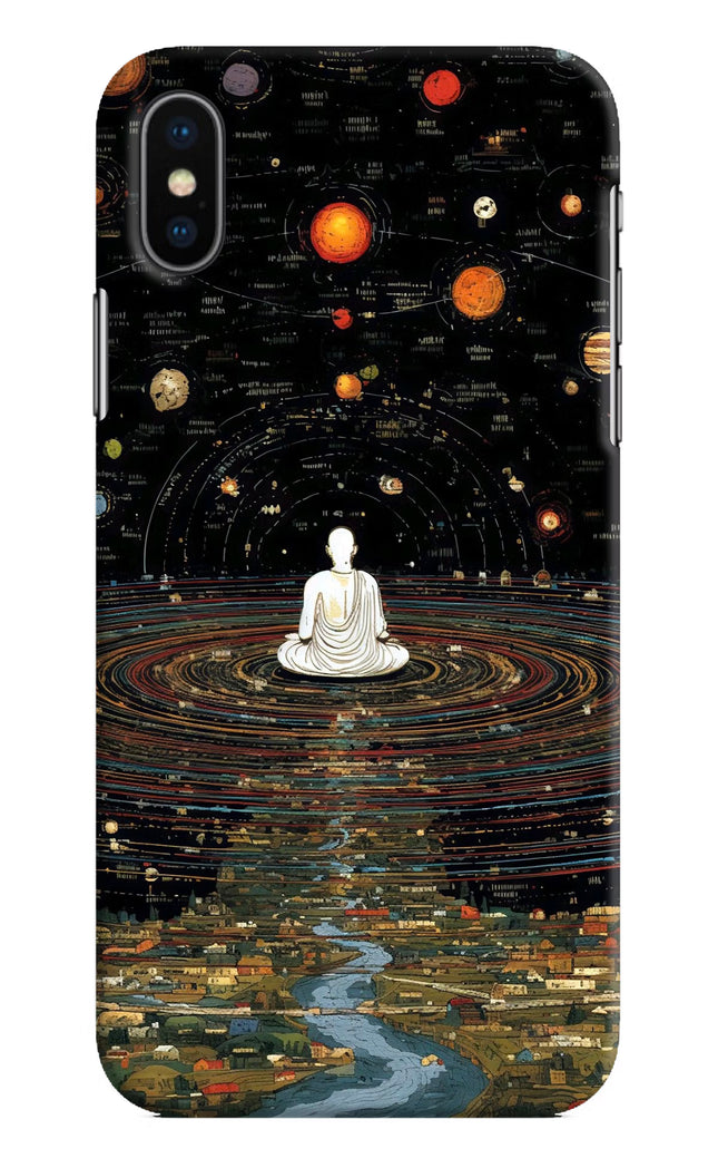 Space Monk iPhone XS Hard Case Back Cover by Casekaro