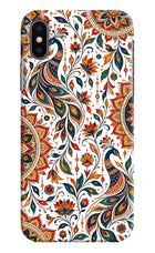White Mayura iPhone XS Back Cover