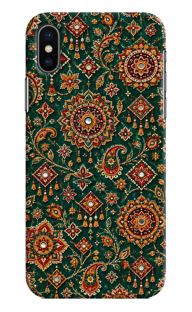 Green Pataka iPhone XS Hard Case Back Cover by Casekaro