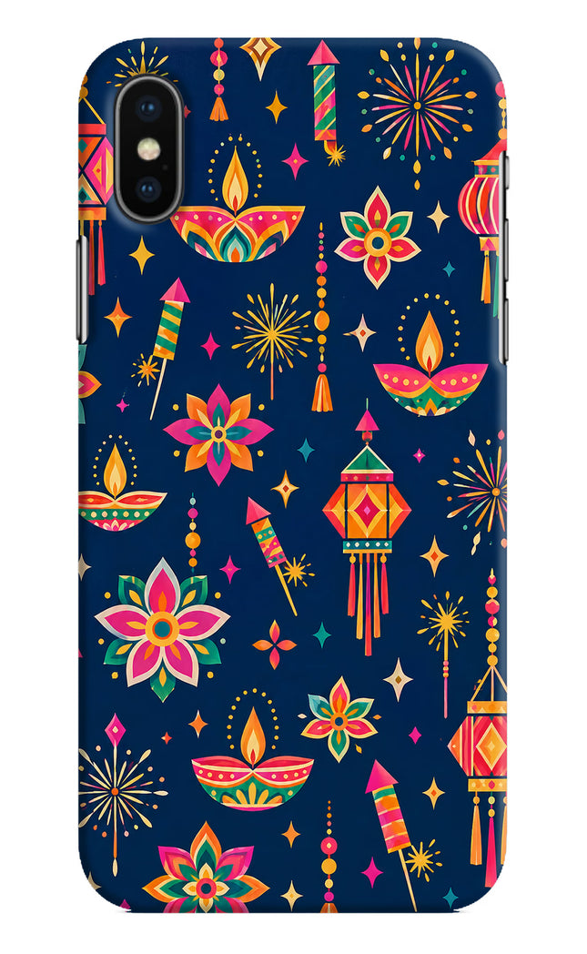 Festive Pop iPhone XS Hard Case Back Cover by Casekaro